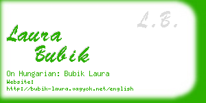 laura bubik business card